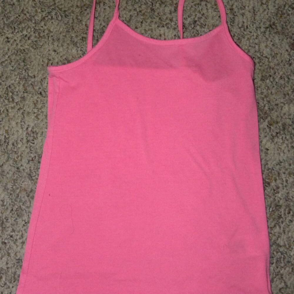 Girl Size 10-12 - White, Black & Pink Sleeveless Tops/Shirts - 5 to choose from